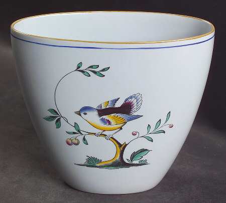 Queen's Bird (Y4973, Blue Gray Body) Oval Vase