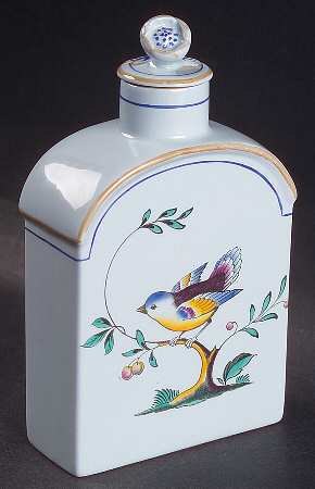 Queen's Bird (Y4973, Blue Gray Body) Tea Caddy & Lid