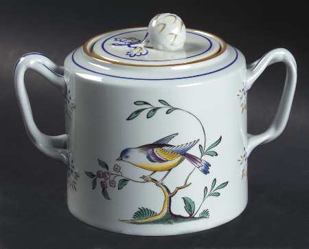 Queen's Bird (Y4973, Blue Gray Body) Sugar Bowl & Lid