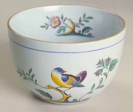 Queen's Bird (Y4973, Blue Gray Body) Mini Open Sugar Bowl