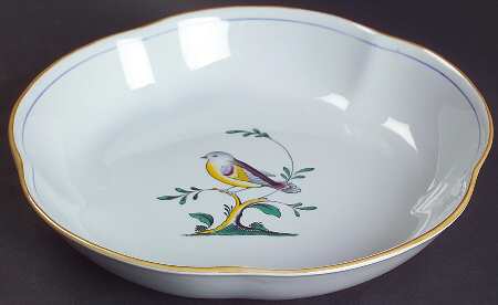Queen's Bird (Y4973, Blue Gray Body) Large Tunis Dish