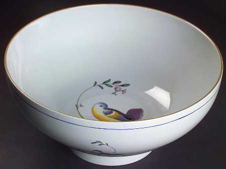 Queen's Bird (Y4973, Blue Gray Body) 10" Large Salad Serving Bowl