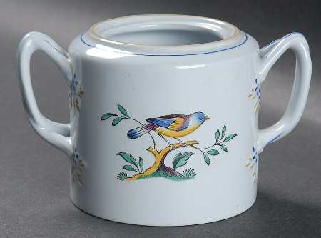 Queen's Bird (Y4973, Blue Gray Body) Mini Sugar Bowl No Lid