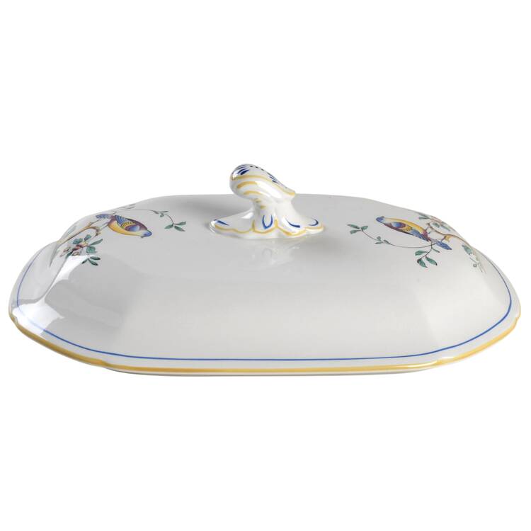 Queen's Bird (Imperial Ware, Cream Body) Lid for Oval Vegetable