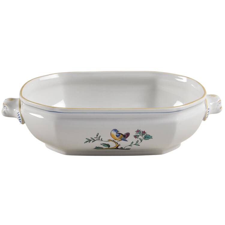 Queen's Bird (Imperial Ware, Cream Body) Oval Vegetable No Lid