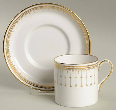 Queen's Gate Flat Demitasse Cup & Saucer Set
