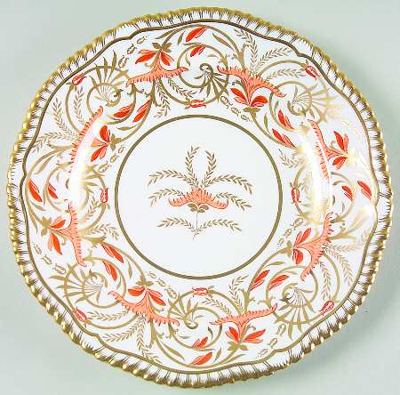 Regency Orange and Gold Salad Plate