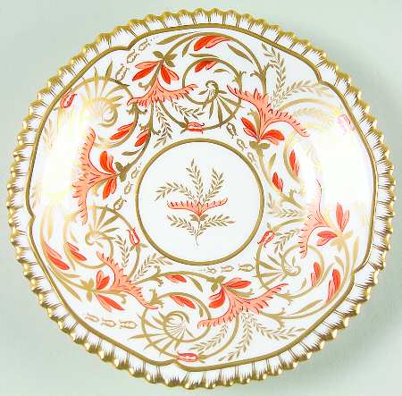 Regency Orange and Gold Saucer