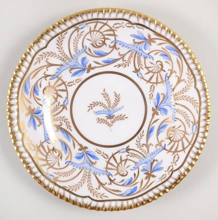 Regency Gold and Blue Bread & Butter Plate