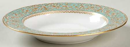 Renaissance Green Rim Soup Bowl