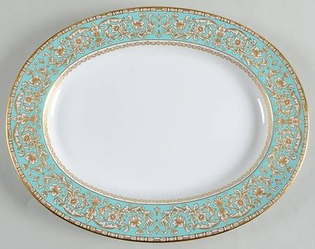 Renaissance Green 13" Oval Serving Platter
