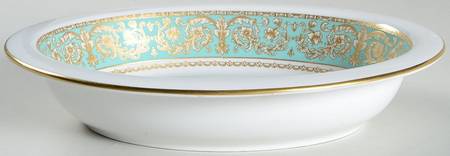 Renaissance Green 9" Oval Vegetable Bowl