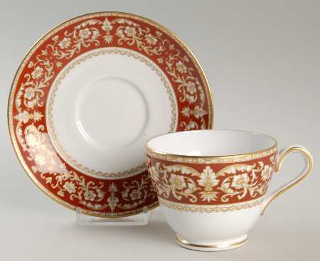 Renaissance Red Footed Cup & Saucer Set