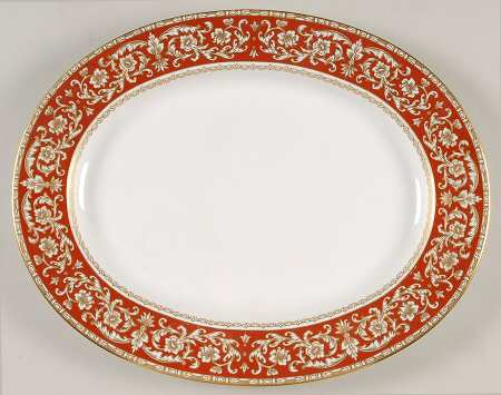 Renaissance Red 13" Oval Serving Platter