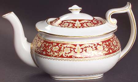 Renaissance Red Teapot & Lid
