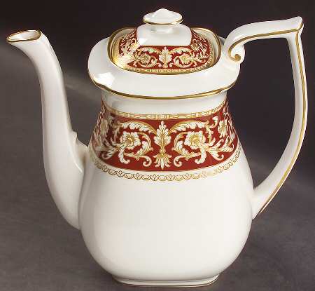 Renaissance Red Coffee Pot & Lid