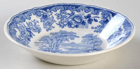 Rhine Blue (Scalloped) Fruit/Dessert (Sauce) Bowl