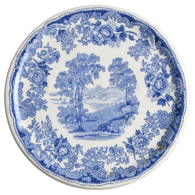 Rhine Blue (Scalloped) Tea Tile
