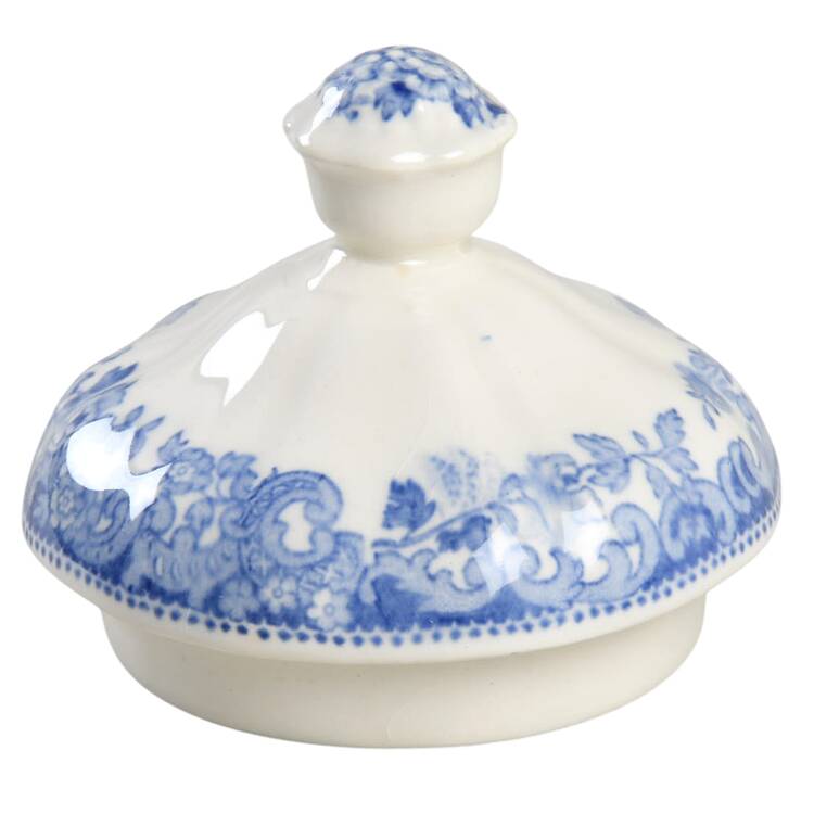 Rhine Blue (Scalloped) Lid for Sugar Bowl