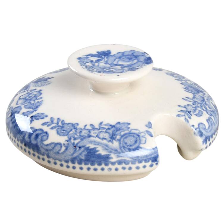 Rhine Blue (Scalloped) Lid for Mustard Jar