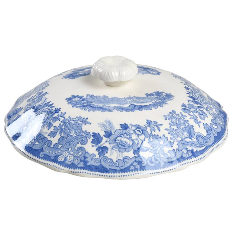 Rhine Blue (Scalloped) Lid for Round Vegetable