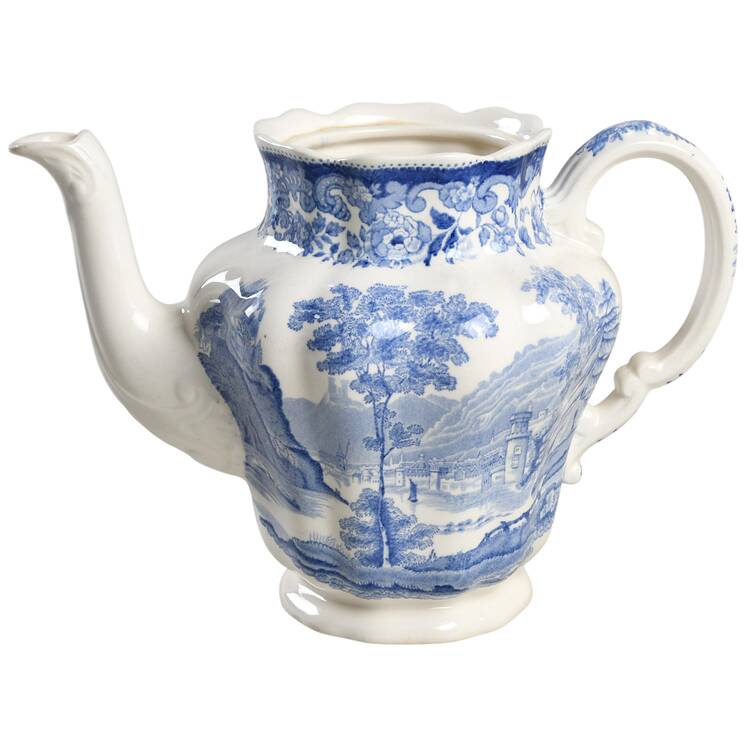 Rhine Blue (Scalloped) Coffee Pot No Lid