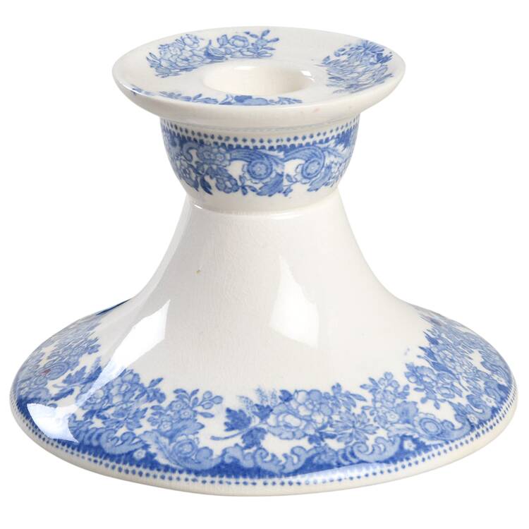 Rhine Blue (Scalloped) 3" Candlestick