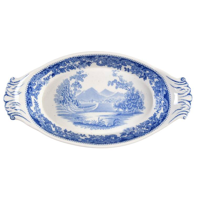 Rhine Blue (Scalloped) 7" Augratin