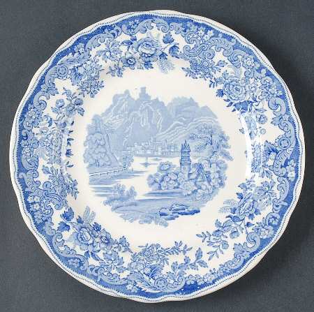 Rhine Blue (Scalloped) Luncheon Plate