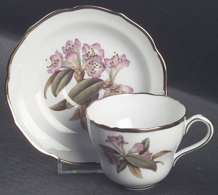 Rhododendron Flat Cup & Saucer Set