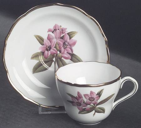 Rhododendron Flat Cup & Saucer Set
