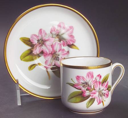 Rhododendron Flat Demitasse Cup & Saucer Set