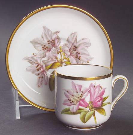 Rhododendron Flat Demitasse Cup & Saucer Set