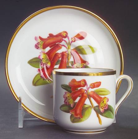 Rhododendron Flat Demitasse Cup & Saucer Set