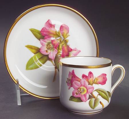 Rhododendron Flat Demitasse Cup & Saucer Set