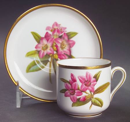 Rhododendron Flat Demitasse Cup & Saucer Set