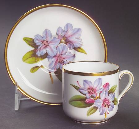 Rhododendron Flat Demitasse Cup & Saucer Set