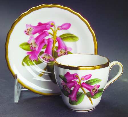 Rhododendron Flat Demitasse Cup & Saucer Set