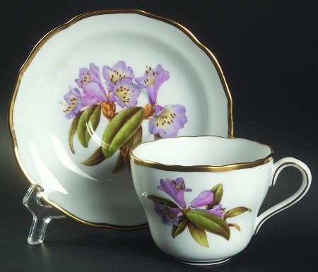 Rhododendron Flat Cup & Saucer Set