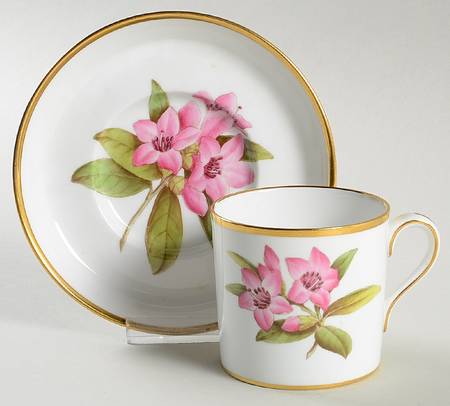 Rhododendron Flat Cup & Saucer Set