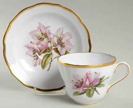 Rhododendron Flat Cup & Saucer Set