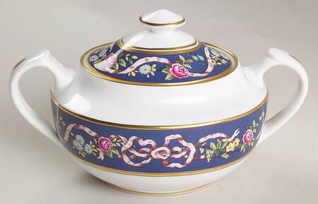 Ribbons & Roses Sugar Bowl & Lid