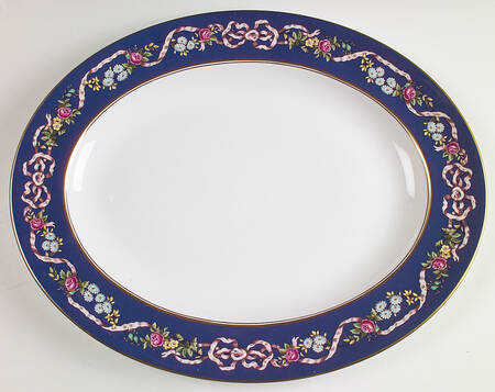 Ribbons & Roses 16" Oval Serving Platter