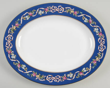 Ribbons & Roses 14" Oval Serving Platter