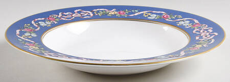 Ribbons & Roses Large Rim Soup Bowl