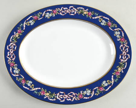 Ribbons & Roses 12" Oval Serving Platter