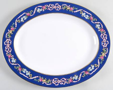 Ribbons & Roses 17" Oval Serving Platter