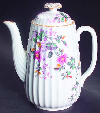 Roberta Orange (Scalloped) Coffee Pot & Lid