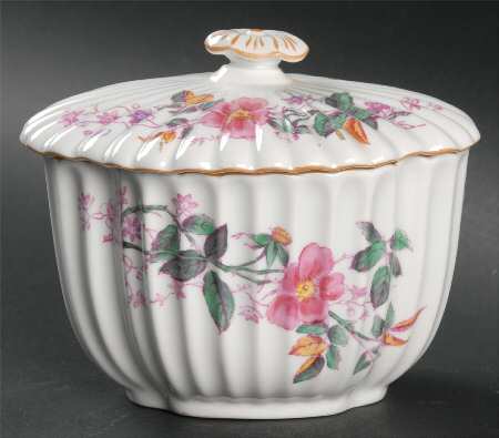 Roberta Orange (Scalloped) Sugar Bowl & Lid