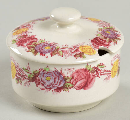 Rose Briar Mustard Jar & Lid
